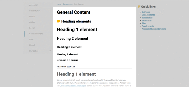 An example of the WYSIWYG General Content Component
